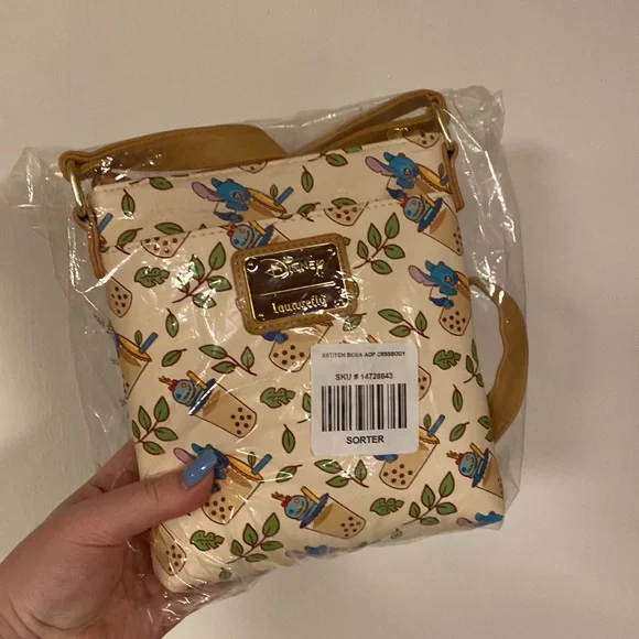 Loungefly Disney Lilo & Stitch Boba Crossbody Bag - Picture 14 of 16